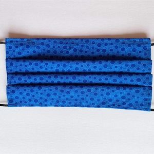 Handmade Blue Bubbles Face Mask with Filter Pocket